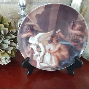 The Cherub Collection Plate ,Artist Cherubs Sculpting